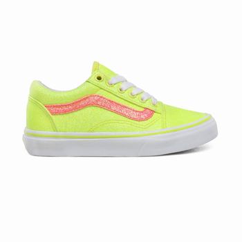 Gyerek Vans Neon Glitter Old Skool Tornacipő VA1629403 Sárga/Fehér